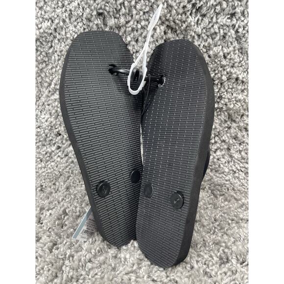 Women’s Flip Flop Sandals Shade & Shore Cheetah Size 6 Brown Black Summer New - Picture 3 of 8